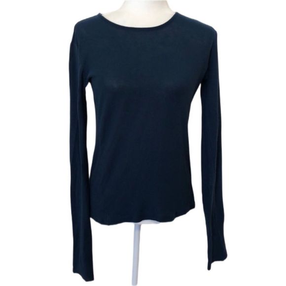 Maggiesorganics Tops - Maggies Organic Cotton Blue Minimalist Long Sleeve Shirt Women’s Size Large